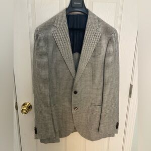 Spier & Mackay Light Gray Houndstooth Contemporary Sportcoat size 44